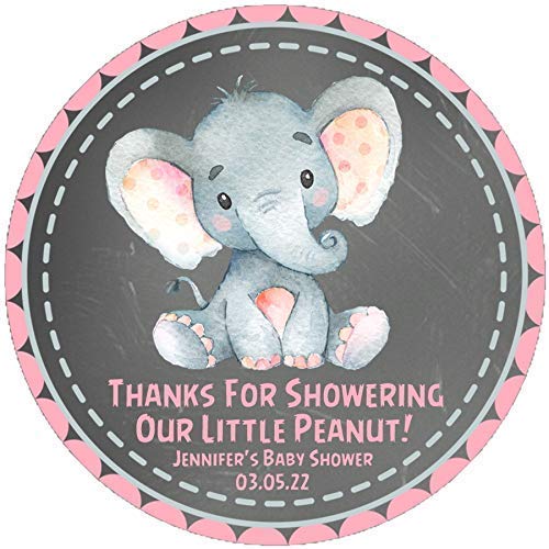 elephant baby shower favor tags
