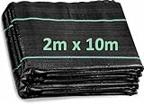 ANSIO Heavy Duty Weed Membrane 2m x 10m – Garden Weed Control Fabric, UV Stabilised Ground Cover, Breathable Landscape Fabric for Patios, Flower Beds, Driveways & Landscaping