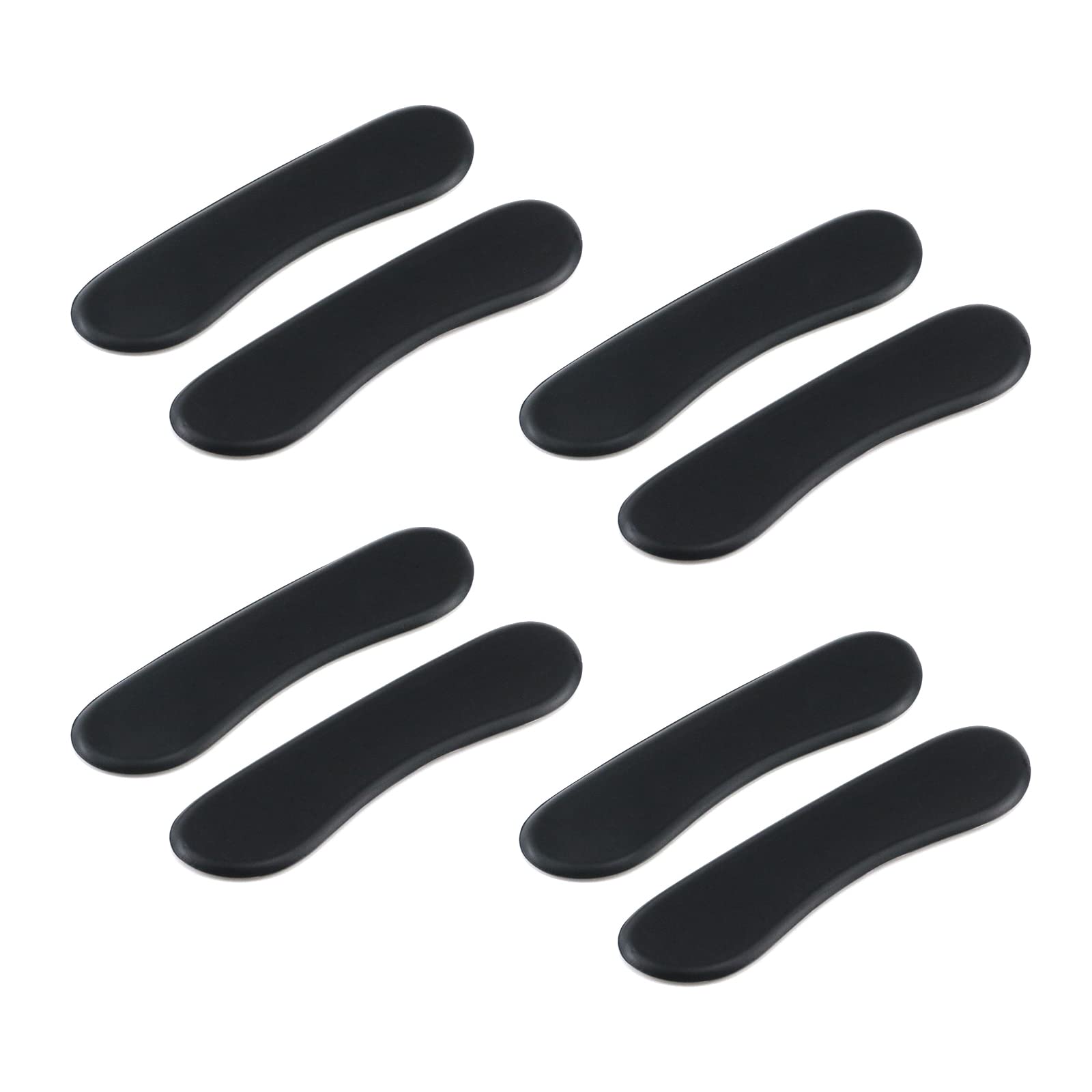 HEVSTIL 8-Pack Long Strip Drum Silencers Pads Soft Clear Drum Dampeners Gels Silicone Gel Pads Drum Mute for Drums Cymbals Tone Control(Black)