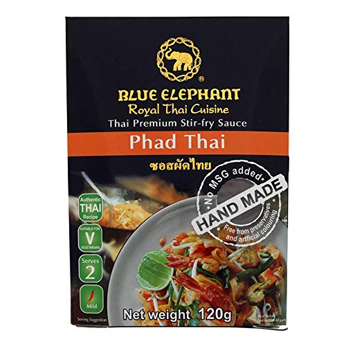 Blue Elephant, Thai Premium Stir-Fry Sauce, Phad Thai, 120 g [Pack of 2 pieces]