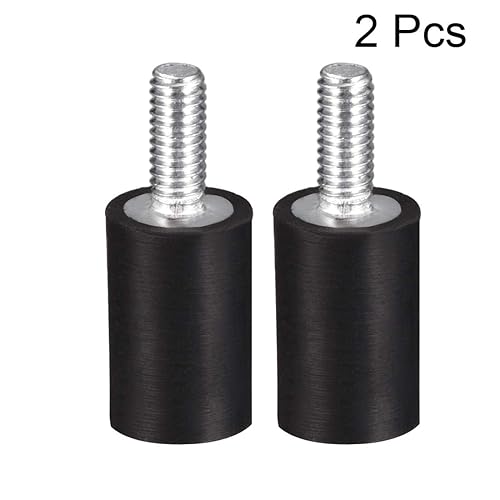 Miniatura 3 de uxcell M4 - Aisladores de goma hembra para amortiguador de impactos, antivibraciones, 0.591in x 0.394in, 2 unidades, color negro