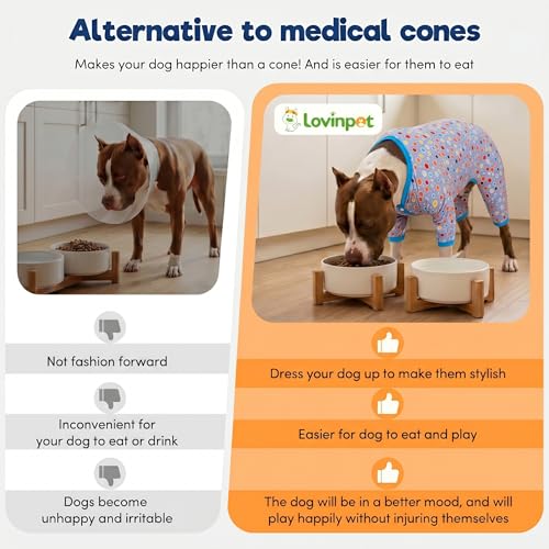 Pijama para Perros Grandes LovinPet XL Gris con Lunares miniatura 6