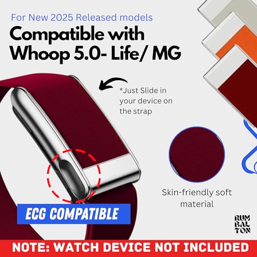 Image of Hydra Soft Wrist Strap for Whoop 5.0 One /Peak /Life MG Band Strap - Durable, Adjustable Fitness Tracker Strap | Breathable, Comfortable Bands for Workout, Sleep, and Health Monitoring (Device Not Included)