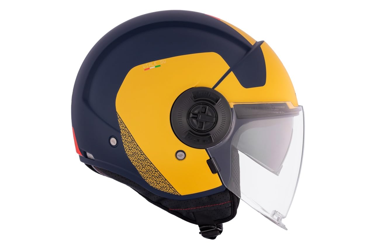 MT Helmets Viale SV S – Casco Moto Jet Urbano con Visor Solar Retráctil, Interior Lavable, Pantalla Larga y Calota HIRP | Homologado ECE 22.06 & DOT