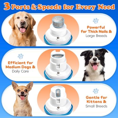 TAILNERY Dog Nail Grinder with LED Light – Quiet Low Noise Rechargeable Pet Nail Trimmer, Cordless Electric Dog Nail File for Small, Medium & Large Dogs and Cats — view 4