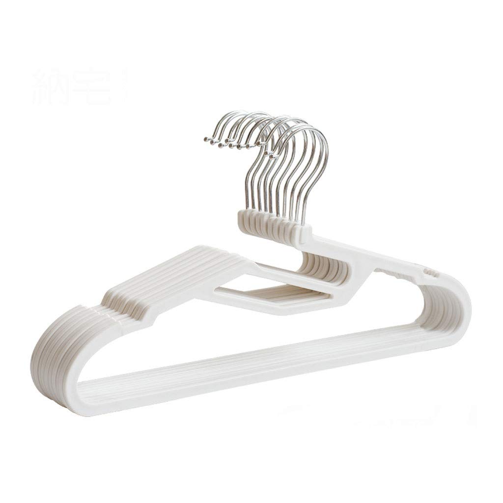 Cintre sans traces blanc lot de 20 : rangement dressing et vêtements enfants antidérapant