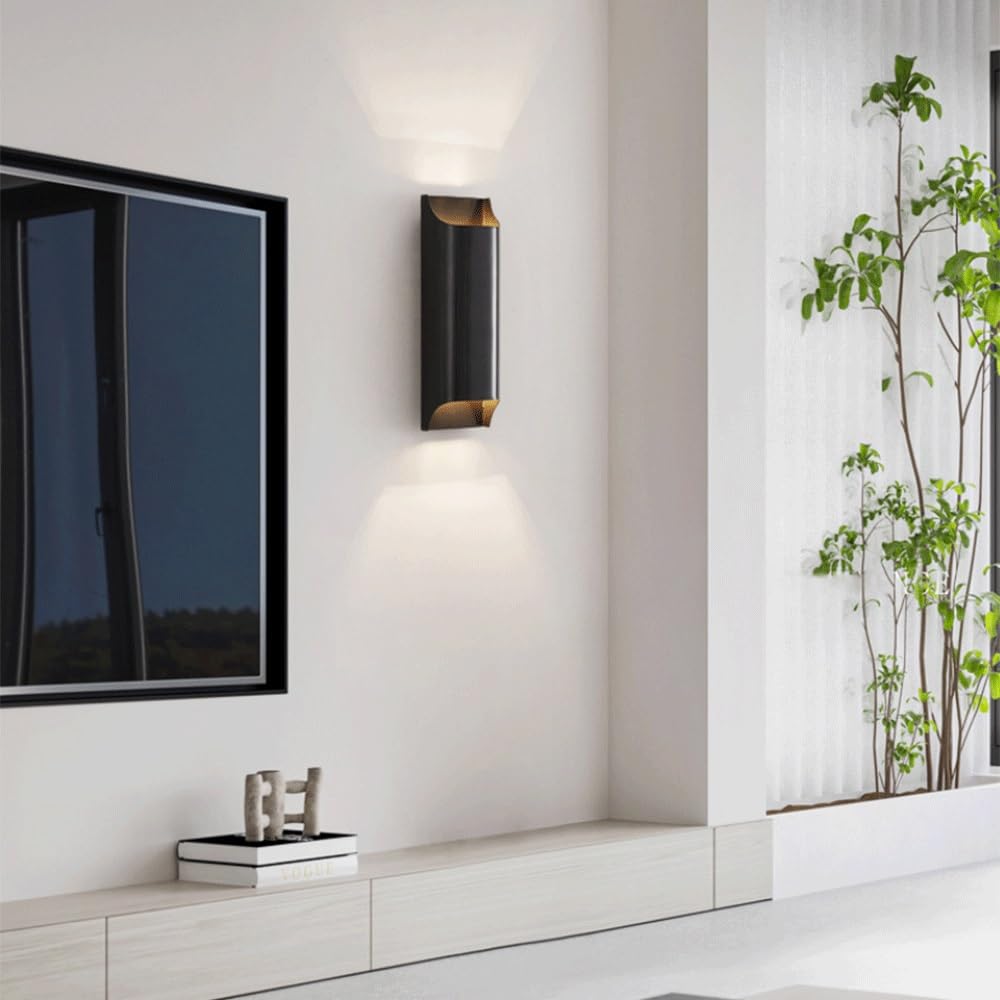 Aplique de pared de bronce moderno doble luz para dormitorio