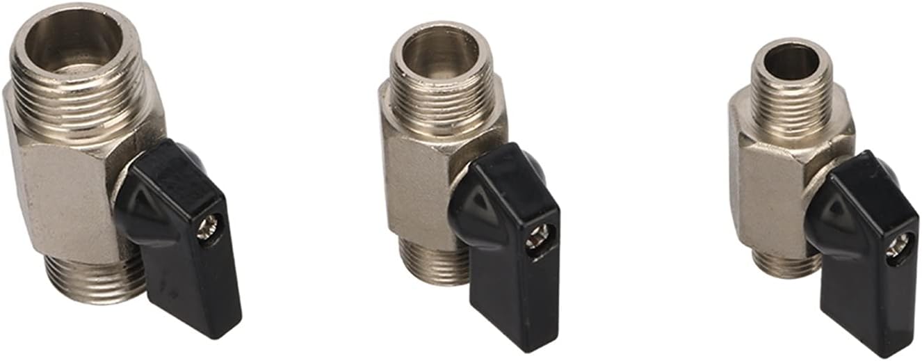 Hose Connector Adapter Miniature Brass Ball Valve 1/4" 3/8" 1/2" Bsp Threaded Connection Garden Irrigation Control Valve Switch Water Pipe Fitting 1 Piece/Sier
