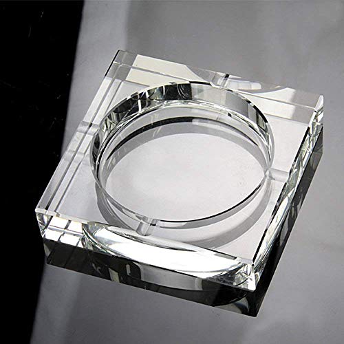 Amlong Crystal Large Square Crystal Ashtray With Gift Box, 6 X 6 Inch (150Mm X150Mm), Clear #TOP4
