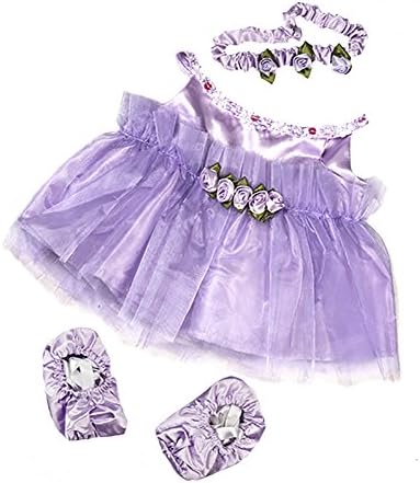 Miniatura 4 de Ropa de oso de peluche de bailarina de lavanda que se adapta a la mayoría de 14 a 18 pulgadas y haz tus propios animales de peluche