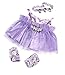 Lavender Ballerina Teddy Bear Clothes Outfit Fits Most 14