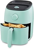 Vista 17 de DASH Tasti-Crisp™ - Horno freidora de aire eléctrica, 6 cuartos de galón, tamaño familiar, Aqua - Freidora de aire compacta con cesta grande