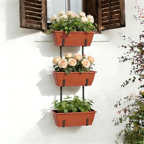 OYEAL Railing Planter Box Window Boxes Planters with Adjustable B...