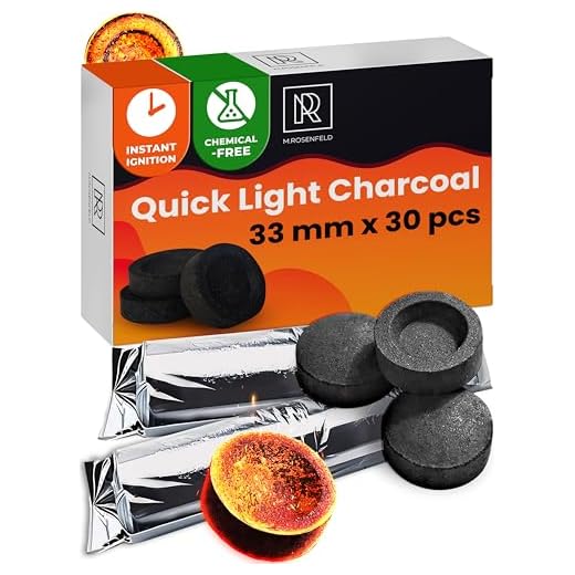 30 pcs Charcoal Discs to Burn Incense - Hookah Charcoal Hookah Coals for Hookah - Quick Light Charcoal Tablets - 33 mm Premium Quality Incense Charcoal Discs - Pack of 30