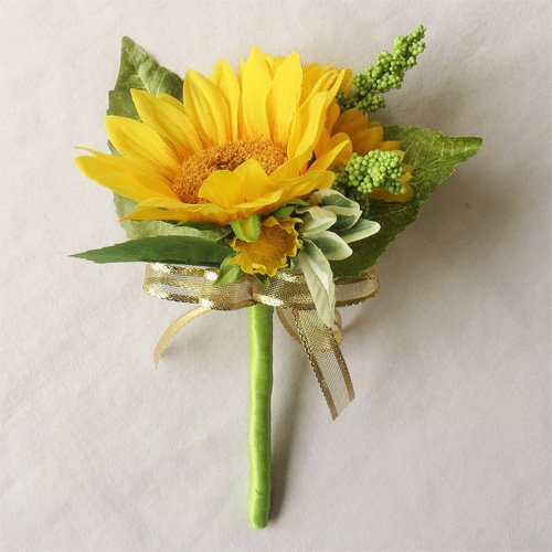 Amazon｜ウエディングブーケ/ブライダル/造花 ひまわり