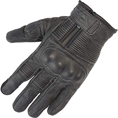 Design retrò. Richa Shadow Leather Motorcycle Gloves XL Grey