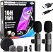 Nyxia® 2 Pack Microfono Inalambrico | Micrófono Solapa Wireless | Plug&Play, para iPhone Android iPad PC | Reducción de Ruido | Sonido Profesional | Movil Streaming Youtube TikTok Instagram Podcast