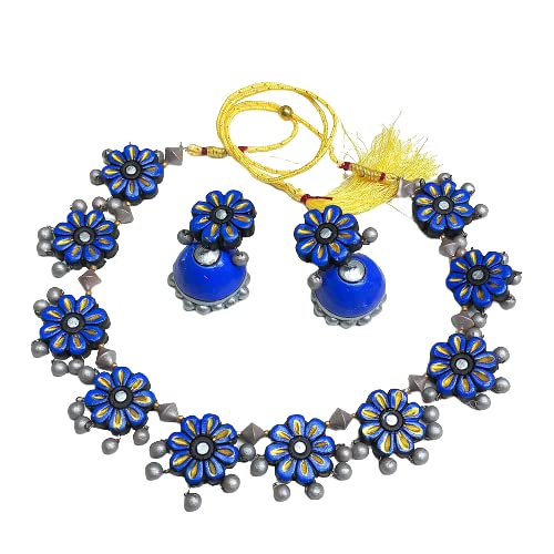 See full amazon price history chart for AKIBUKI Multicoloured Indian Traditional Terracotta Flower Chocker Necklace and Earring Jewellery Set for Women (BLUE) AKIBUKI Multicoloured Indian Traditional Terracotta Flower Chocker Necklace and Earring Jewellery Set for Women (BLUE) (B0BG5KWX8T) Amazon Price History, Amazon Price Tracker