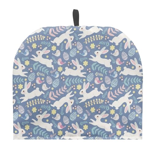 Nxidvxne Easter Day Tea Pot Cover Tea Cozy Insulated 3D Printed Cute Rabbit Pattern Portable Teapot Cover Ideal for Traveling, Use While Staying in a Hotel Blue