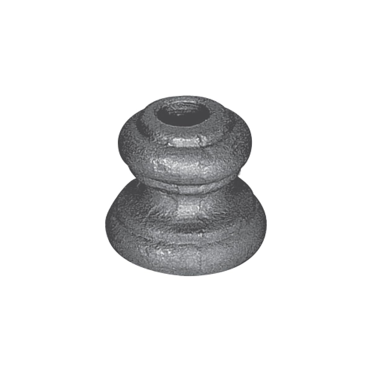 M.P. Metalli Borchia ringhiere ferro battuto foro tondo Ø 12,5 mm S40 Set 10 pezzi Made in Italy