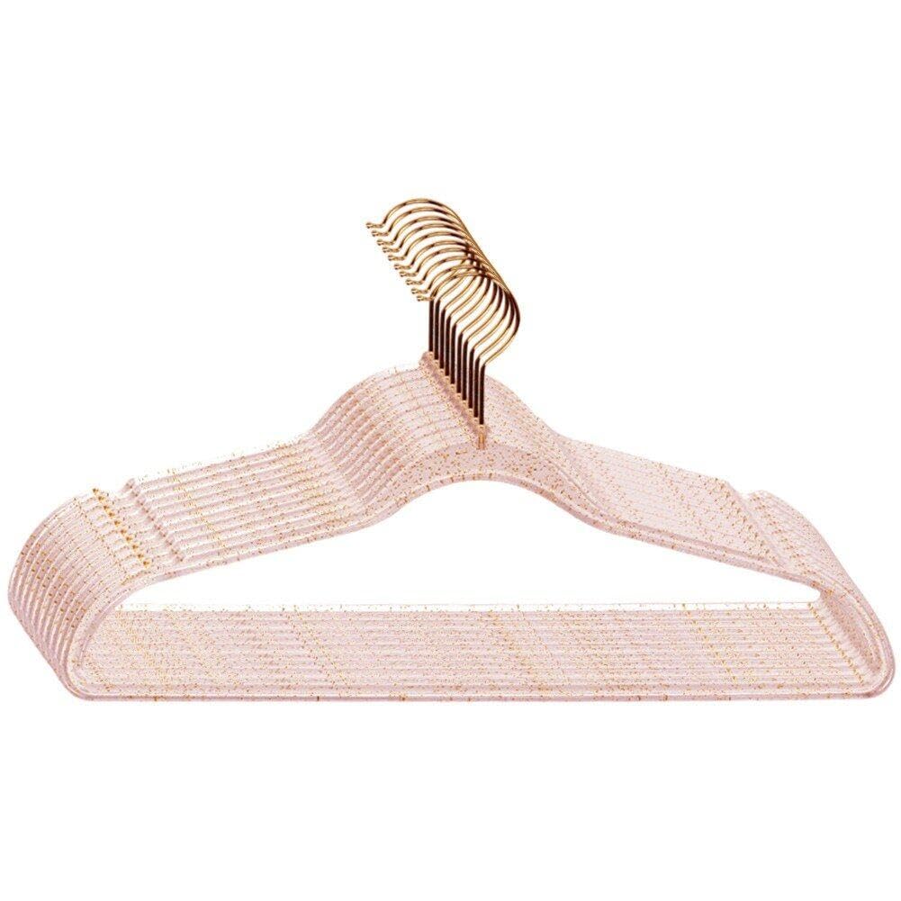 Cintre plastique paillettes anti-chute pour suspendre robes de filles