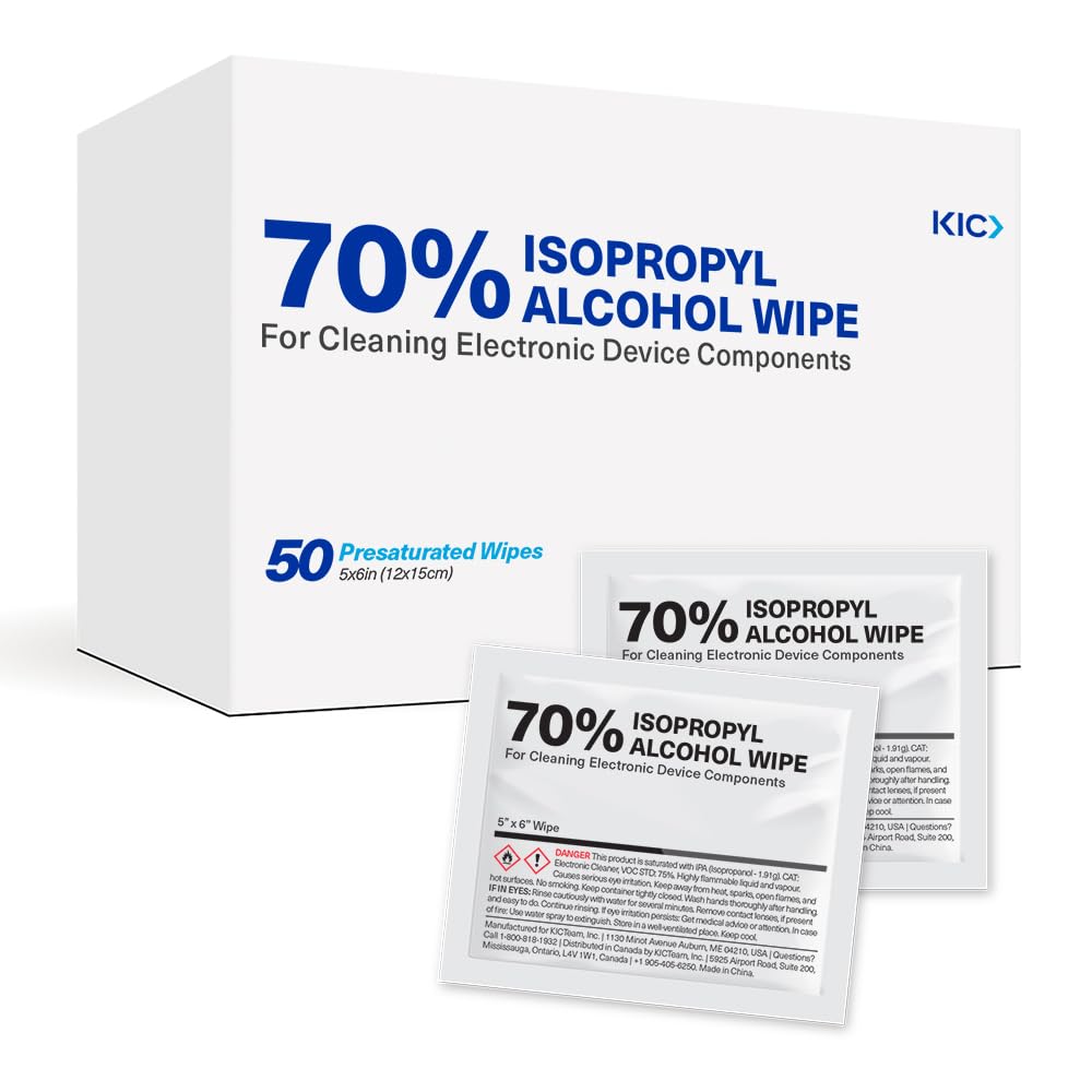 KICTeam - 70% IPA Electronic Cleaning Wipes (50 Wipes) - Presaturated