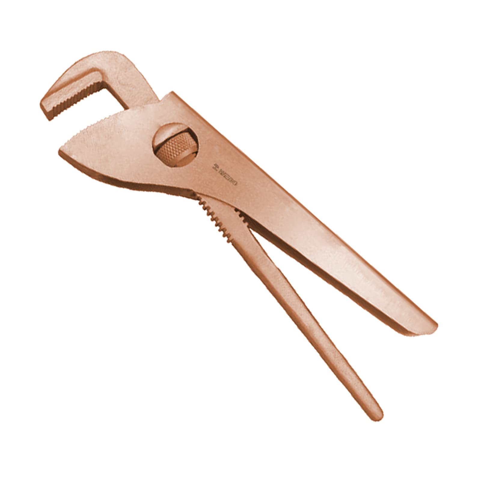 WEDO Non-Sparking Pipe Wrench Germany Light Type, Spark-Free Straight Plumbing Wrench, No Spark Safety Adjustable Wrench,Beryllium Copper, DIN Standard, BAM & FM Certificate, 14'', 350mm*75mm