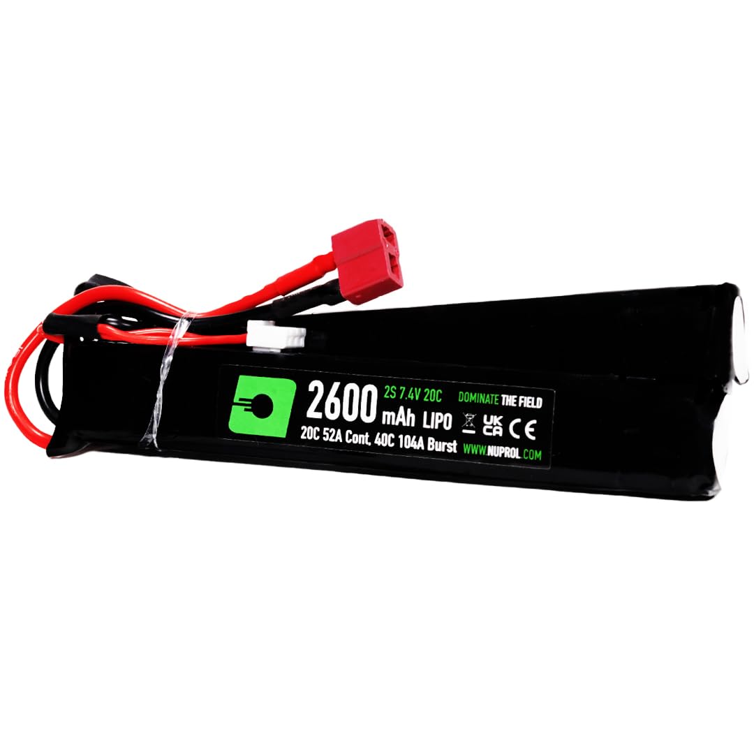 NUPROL Power - 7.4v LiPo 2600mAh 2S Deans [Rate 20C @ 52A] [Burst 40C @ 104A] - Nunchuck