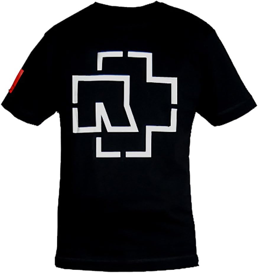 Rammstein T-Shirt Logo Black Official Band Merchandise Fan Shirt with Chest and Back Print