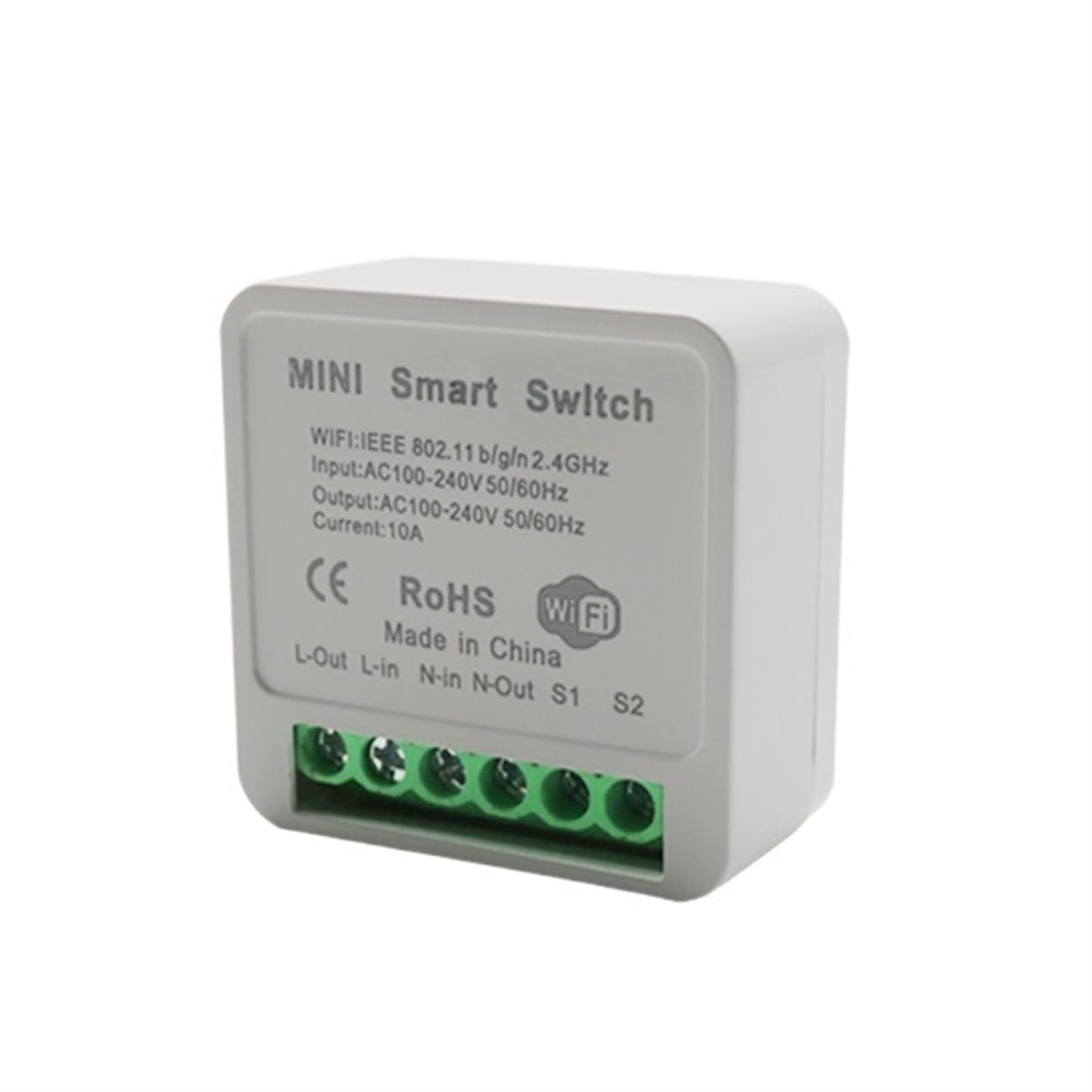 DEHIWI Módulo de Interruptor de relé de luz LED Inteligente WiFi, Control Remoto de 2 vías, 16A, por Smart Life, Tuya, Control Remoto, Alexa y Google Home (Color : 16A)