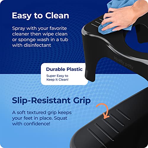 Squatty Potty The Original Bathroom Toilet Stool, Curve Lightweight With Sleek And Modern Design, Black, 7" #TOP6