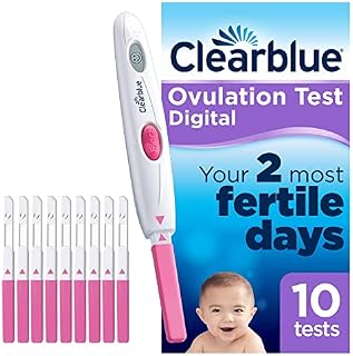 Digital Ovulation Test Kit (OPK) - Clearblue, Proven To Help You Get Pregnant, 1 Digital Holder And 10 Ovulation Tests