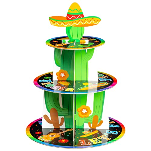 Haooryx Mexican Fiesta Party Cupcake Stand...