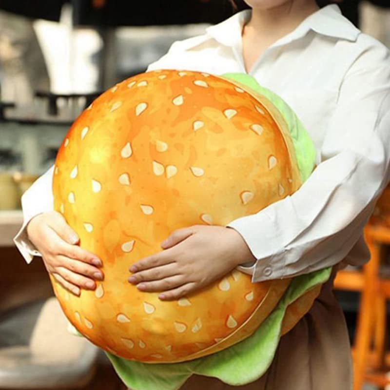Zhidiloveyou Cuscino Peluche A Forma Di Hamburger – 40 Cm – Morbido E Simulato – Giocattolo Per Bambini