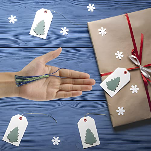 Vapker 100 Pieces Blue Green Mixed Color Tassels 13Cm/5-Inch Silky Handmade Soft Tassels Floss Bookmark Tassels With 2-Inch Cord Loop For Jewelry Making, Diy Projects, Bookmarks #TOP5