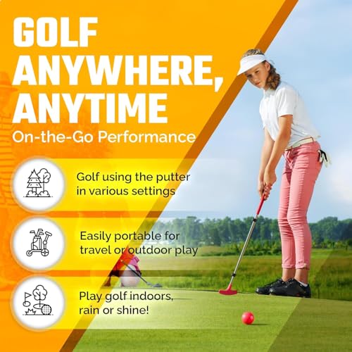 Image of Kids Putter Adjustable Length Junior Golf Club for Boys Girls Ages 2-12