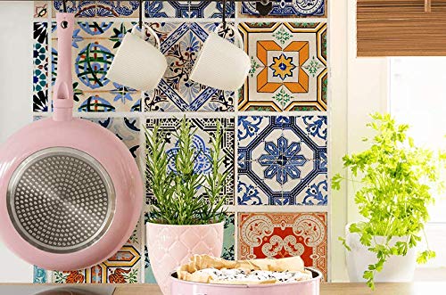 Papel Con-Tact rolo de 45 cm x 02m LINHA DECOR estampa Azulejos, 210130C2