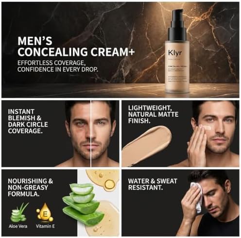 Men's Concealer Cream, Multi-Use Face Cream Covers Dark Circles,1Pcs - 1