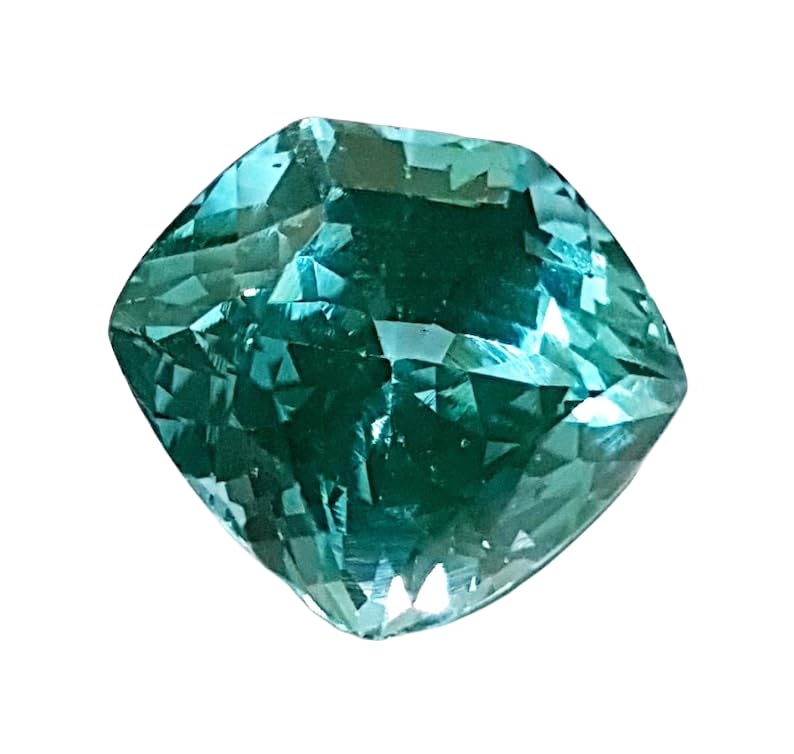 Saphir vert naturel taillé pour créer votre propre bague de fiançailles personnalisée