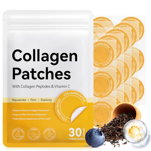 NBTREKTIE Collagen Patches 30 Pcs - 100% Natural Patch for Women and Men - Skin Elasticity Hydration & Firmness