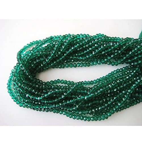 Perles en quartz vert émeraude facettées de 4mm pour créer vos bracelets d'été - 4