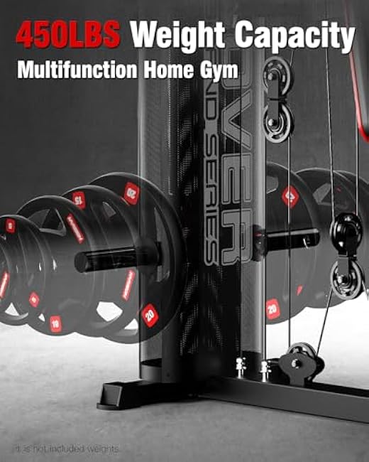 HARISON Home Gym - Full Body Workout Equipment, Exercise Equipment, Fitness Equipment, Multifunctional Home Gym Equipment for Home with Pulley System, Weight Bench, Rowing Machine