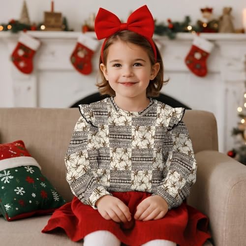 Toddler Girls 1-8T Sweatshirts Long Sleeve Crew Neck No Hood Hoodies Sweatshirts2