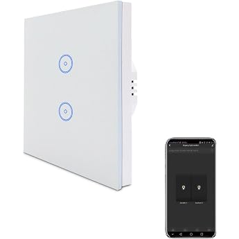 WiFi-Lichtschalter 3-Wege 1 Packung LED-Dimmer f r Badezimmer Schlafzimmer Wohnzimmer K che Esszimmer Flur Au enbereich 2 Gang