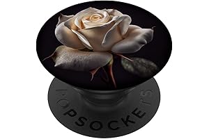 All White PopSocket: Manifest Your Style with White Rose Charm
