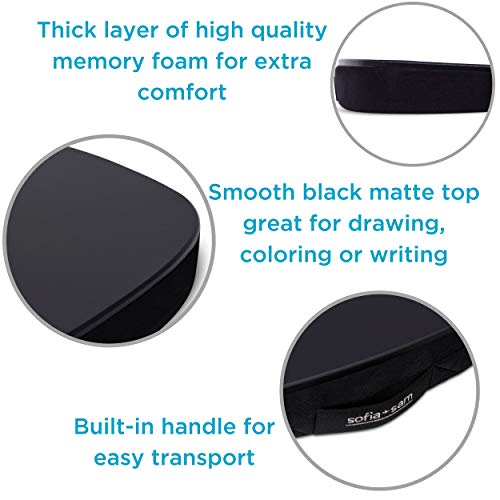 Birdrock Home Oversized Lap Desk With Memory Foam Cushion | Wrist Rest Cushion | Fits Laptops Up To 17" Matte Black | Work From Home | Computer Lap Tray #TOP5