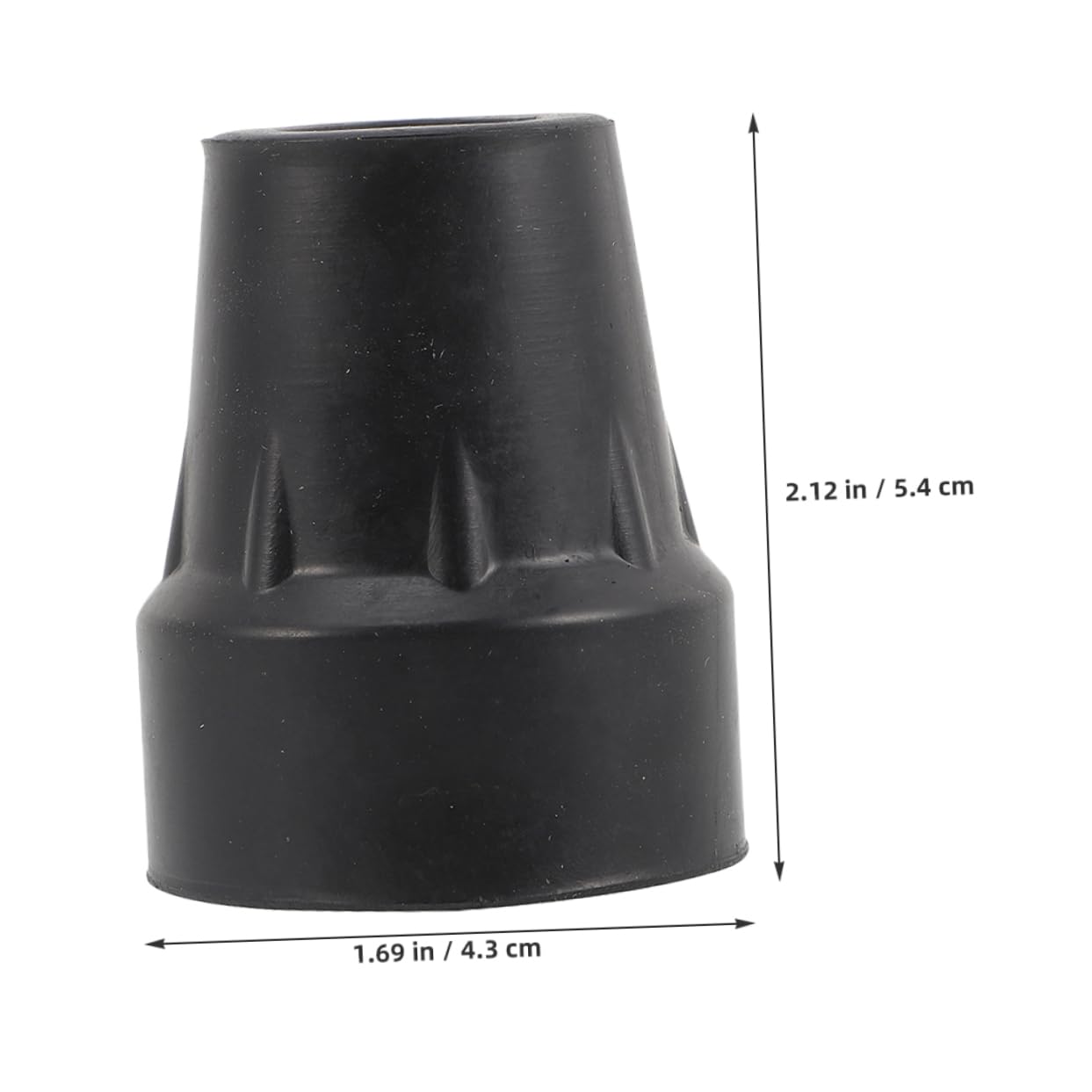 NOLITOY 4pcs Diameter Anti-Skid Wear Resistant Rubber Cane Tips Walking Stick Foot Covers Easy to Install for Metal and Wooden Canes 19mm