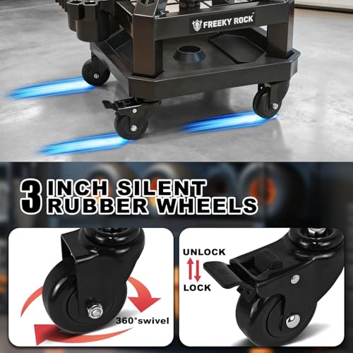 Image of Rolling Shop Stool with Wheels, Heavy Duty Garage Work Mechanic Stool with Backrest, Adjustable Height 360Swivel Rolling Chair with Tool Tray Storage, 330 LBS Capacity, Black
