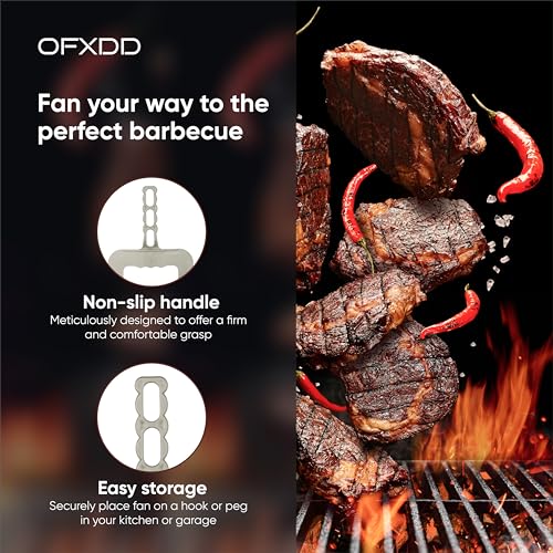 Abanico manual para barbacoa resistente al calor miniatura 5
