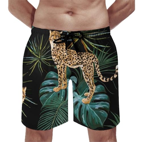 Short de bain homme léopard fin de l'inconfort du tissu mouillé S